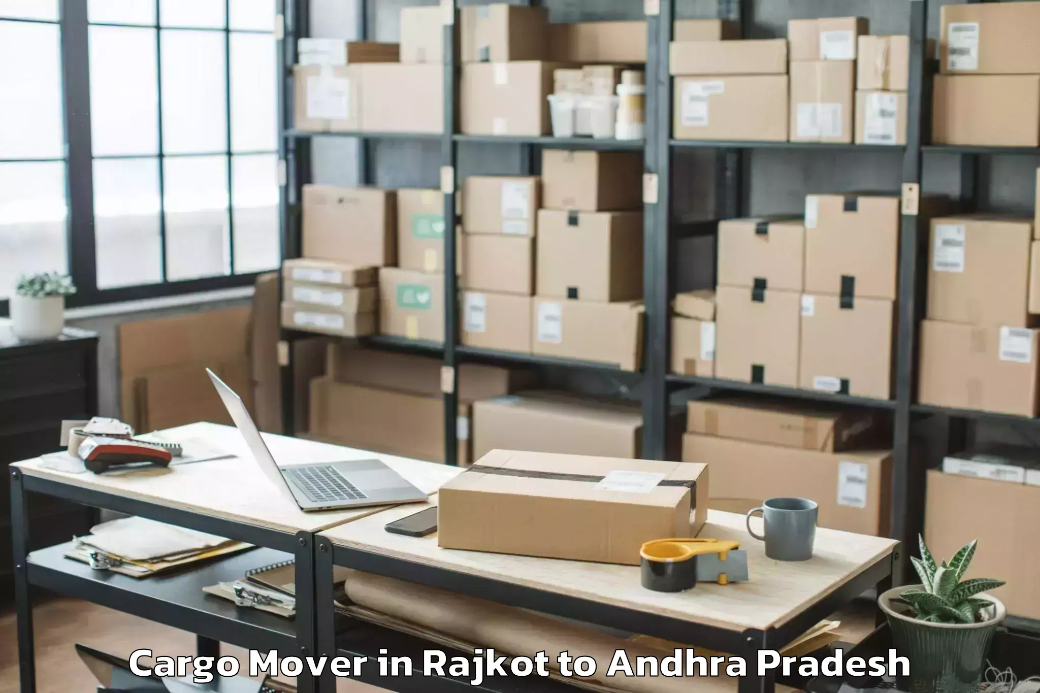 Reliable Rajkot to Nambula Pulakunta Cargo Mover